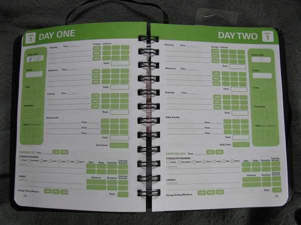 Пример дневника физической активности для поддержания здоровья и фитнеса